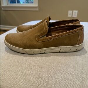 Men's T.B. Phelps suede slip on shoes with crocodile leather accents size 10